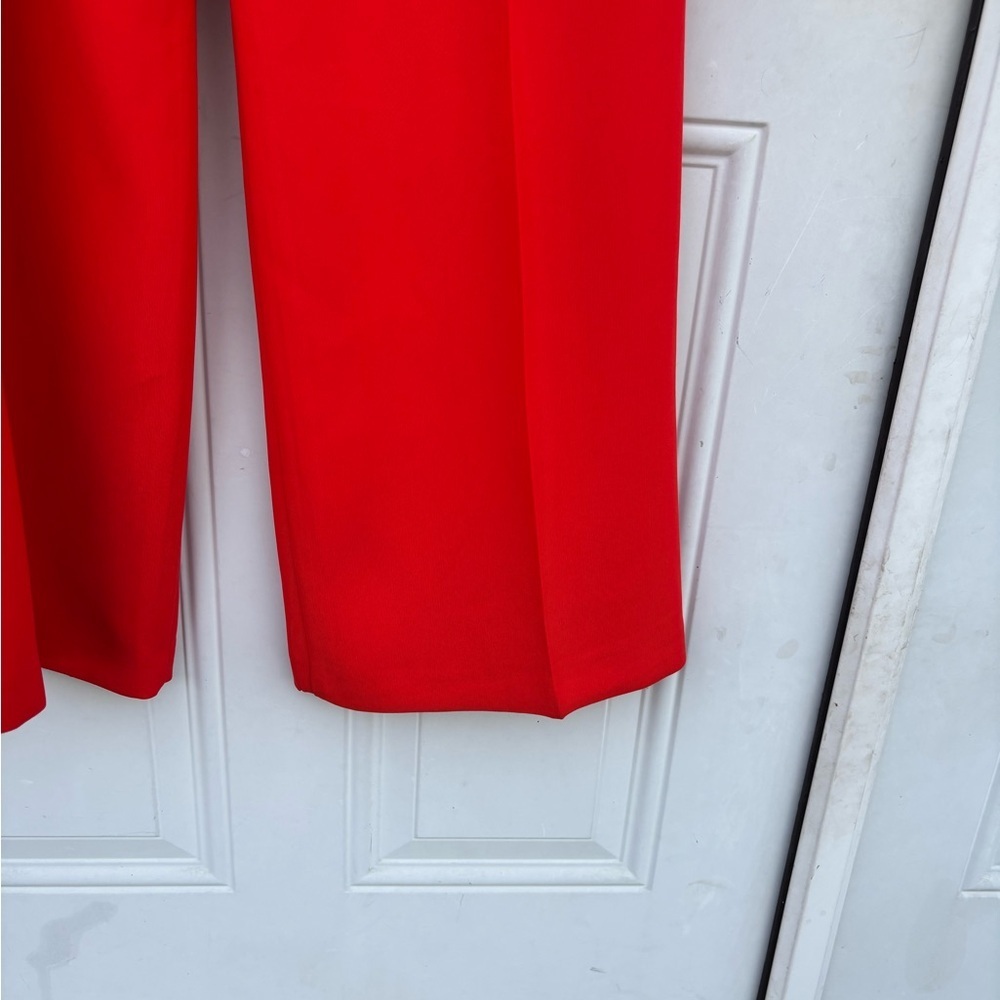 Zara orange High-Waist Wide-Leg Paperbag Trousers with Tie Belt - Picture 6 of 12